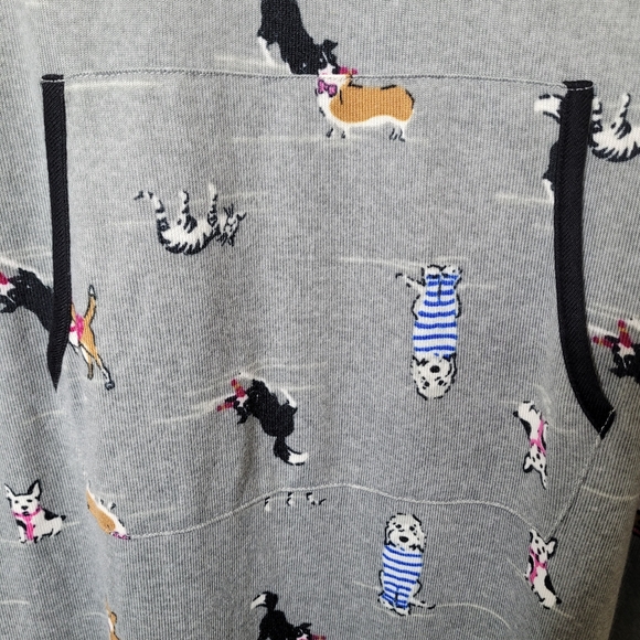 Cuddl Duds Dog Print Sleep Shirt Loungewear Pocket Henley Size M Comfort Code - Picture 6 of 10